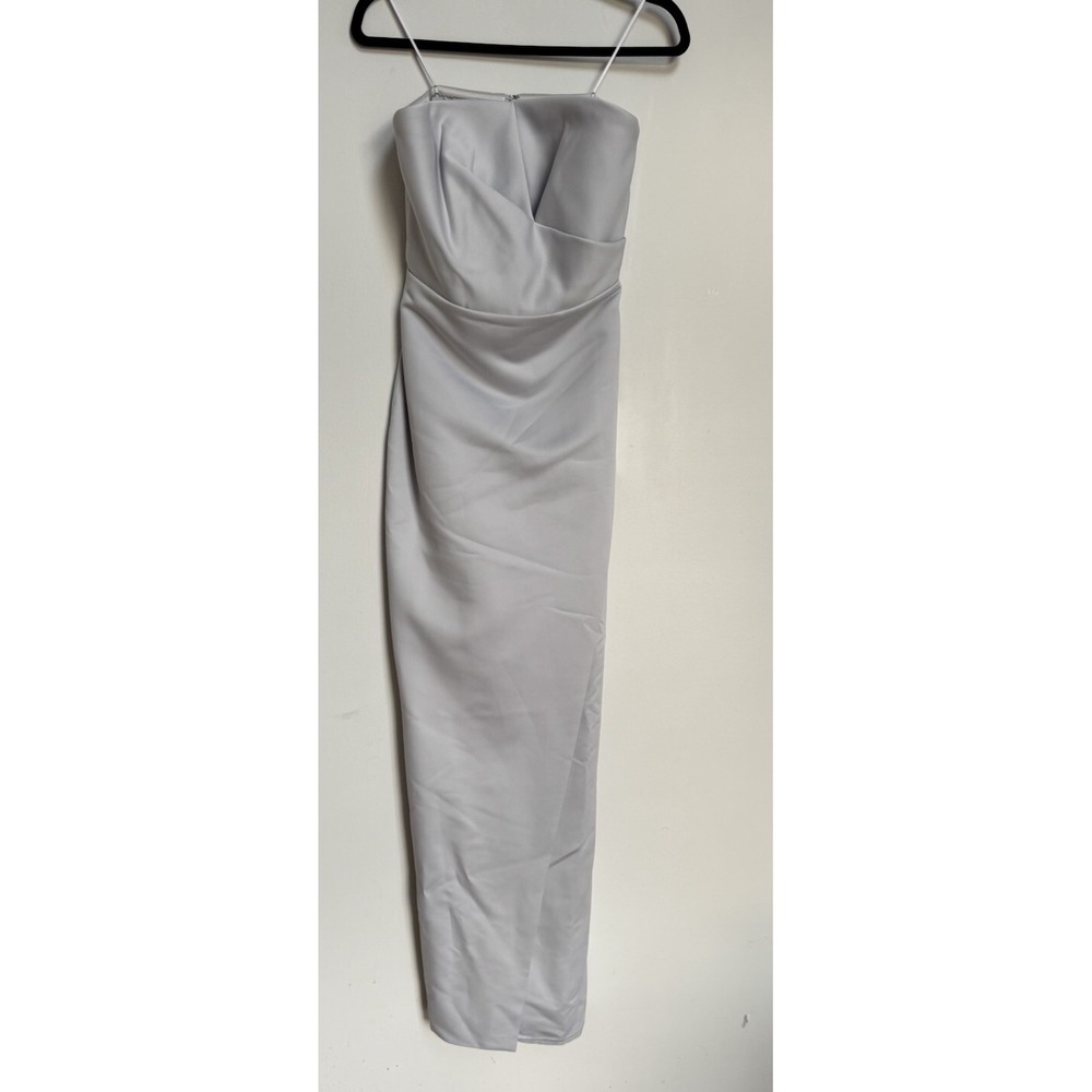 Strapless Bodycon Maxi Dress High Slit Evening Formal Gown Dress 8 Prom Glam - Picture 7 of 13
